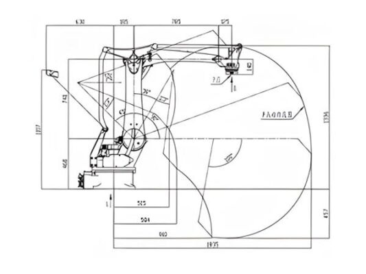 Robot công nghiệp bốn trục tải trọng nhỏ KW1030M-1835. 