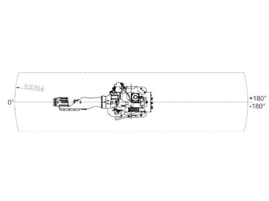 Cổ tay có thể chịu tải trọng 170kg và bán kính làm việc lên đến 2700mm.