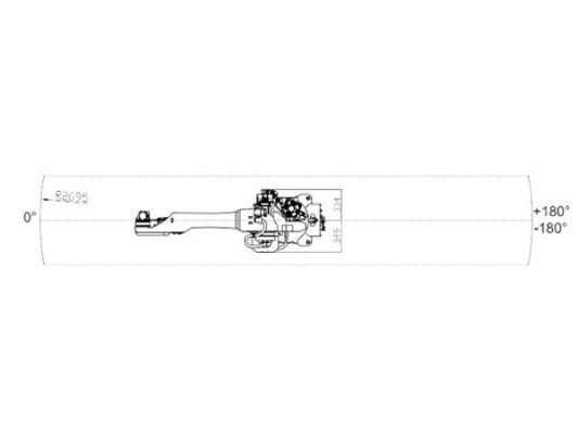 Cổ tay có thể chịu tải trọng 80kg và bán kính làm việc lên đến 2700mm.
