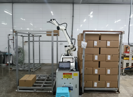 Trạm palletizing linh hoạt cho thùng carton nhỏ